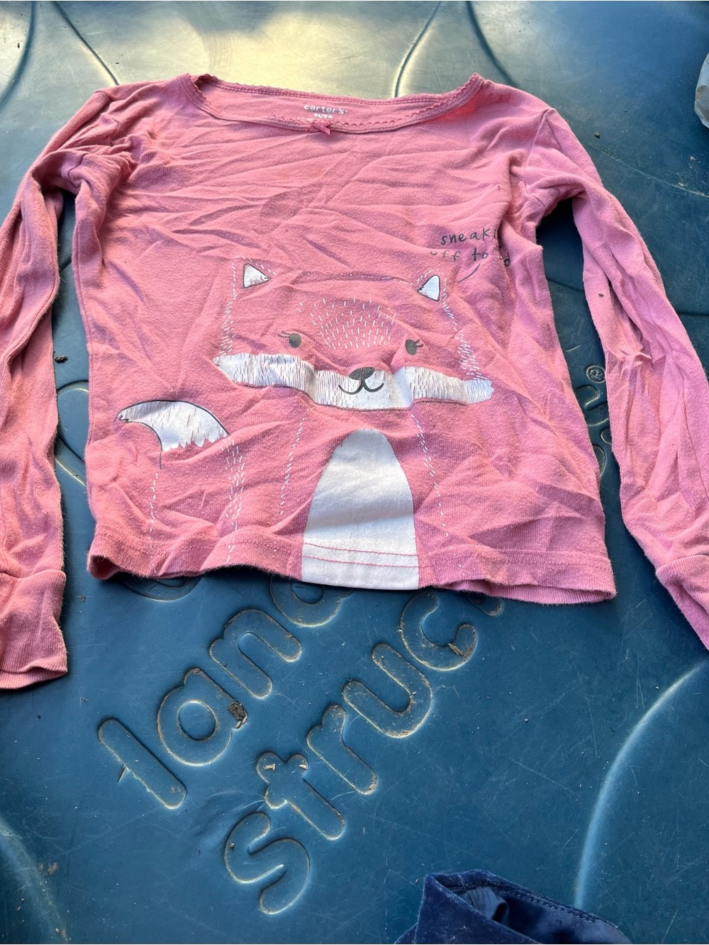 Carter's Pink Fox Long-Sleeve Pajama Top